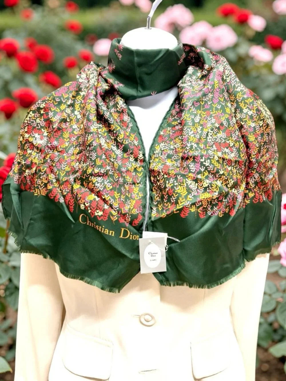 New-Christian Dior silk Satin Scarf 51